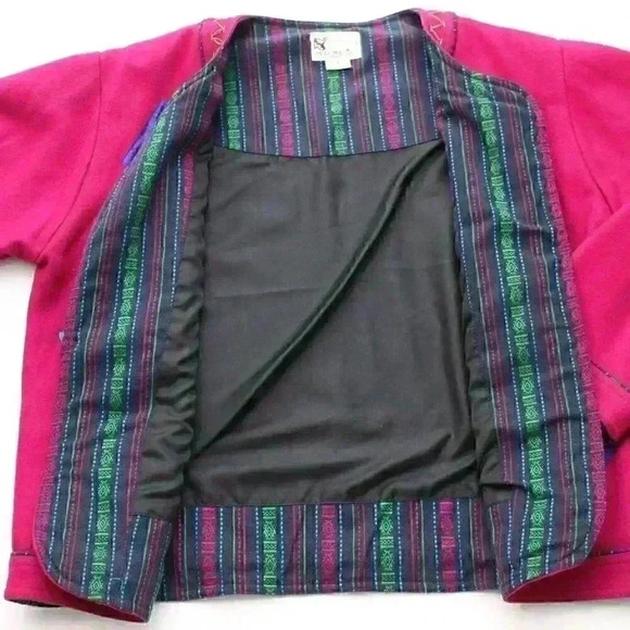 Vintage Yak Magik Women's Medium Wool Silk Artsy Boho Embroidered Beaded Jacket - Picture 7 of 12